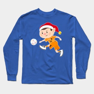 Netherlands football Christmas elf. Football World Cup soccer t-shirt Long Sleeve T-Shirt